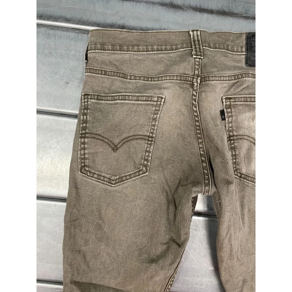 Levis 511 Jeans Mens 30X31 Brown Medium‎ Wash Denim Slim Straight Fit Faded